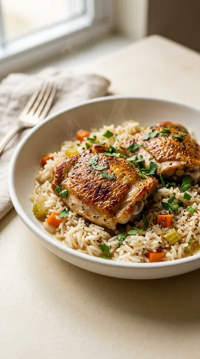 Chicken Thighs and Rice – Easy Weeknight One-Pot Meal