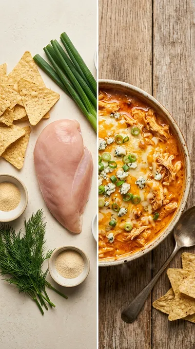Buffalo Chicken Dip – Easy Appetizer Recipe - ready to serve