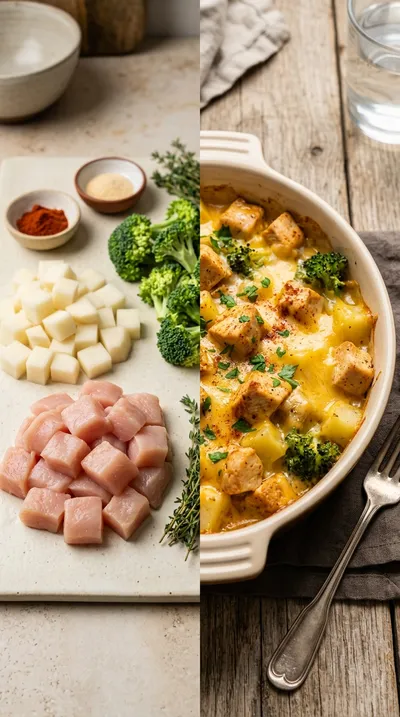 No Peek Chicken Casserole – Easy Dump‑and‑Bake Dinner - ready to serve