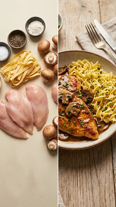 Super Easy Chicken Marsala - ready to serve