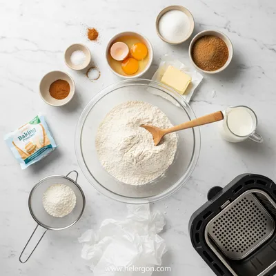 Fluffy Air Fryer Churro Bites - cooking process