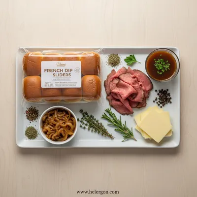 Easy French Dip Sliders Recipe - cooking process