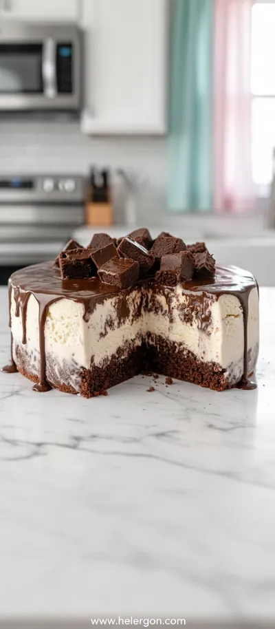 Frozen Brownie Ice Cream Cake