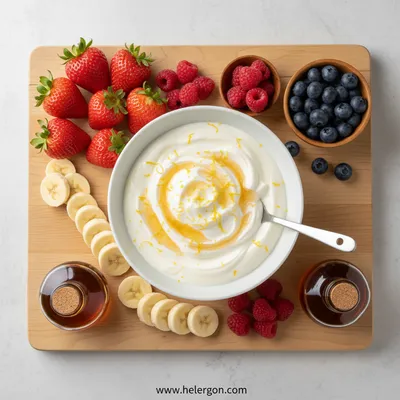 Best Fruit Dip with Fresh Yogurt - cooking process