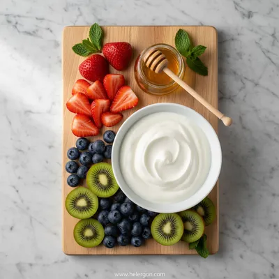 Easy Healthy Fruit Dip - cooking process