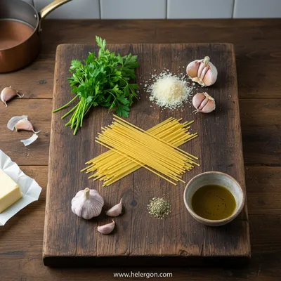 Garlic Parmesan Pasta - cooking process