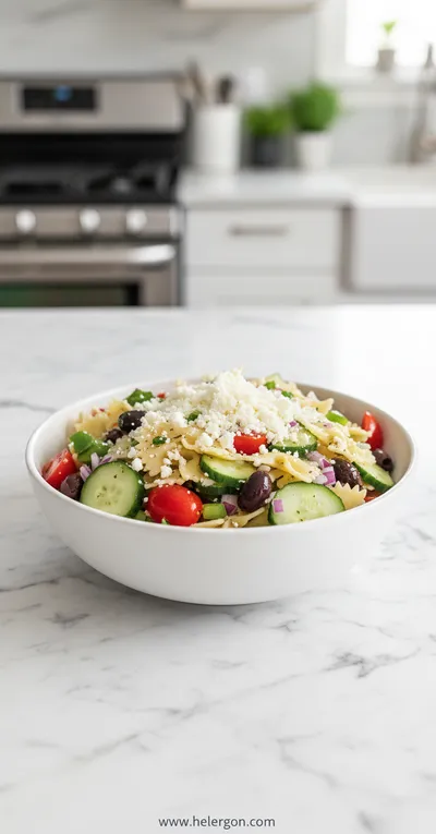 Greek Pasta Salad With Feta Cheese