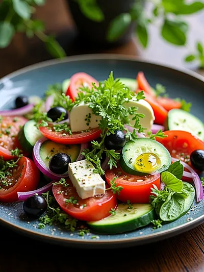 Greek Salad Recipe – Fresh & Easy - cooking process