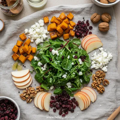 Harvest Salad with Lemon Thyme Dressing - cooking process