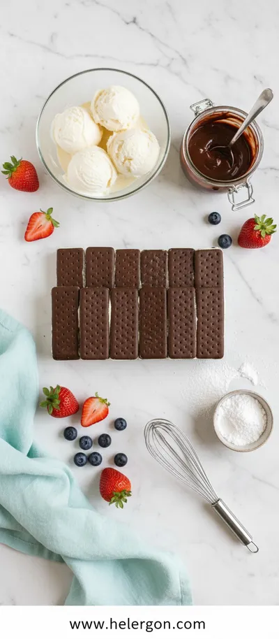 Ice Cream Sandwich Cake – Easy Sweet Dessert - cooking process