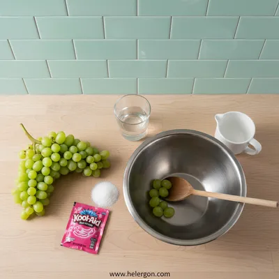 Kool-Aid Grapes – Sweet, Colorful Snack - cooking process