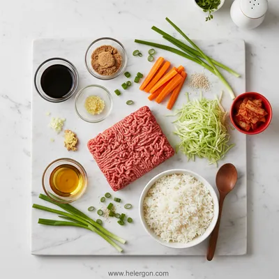 Korean Ground Beef Bowl – Easy Weeknight Dinner - cooking process