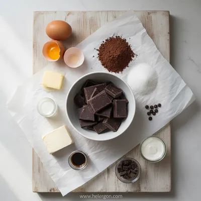 Layered Chocolate Mousse Brownies - cooking process