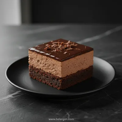 Layered Chocolate Mousse Brownies