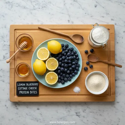 Lemon Blueberry Cottage Cheese Protein Bites - cooking process