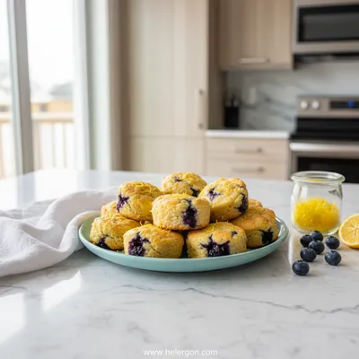 Lemon Blueberry Cottage Cheese Protein Bites