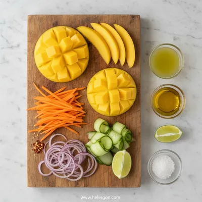 Mango Salad – Fresh Tropical Twist - cooking process