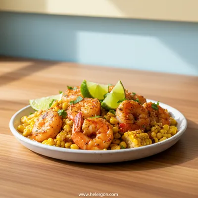 Mexican Street Corn and Shrimp