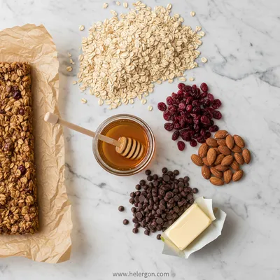 No Bake Granola Bars – Easy Homemade Snack - cooking process