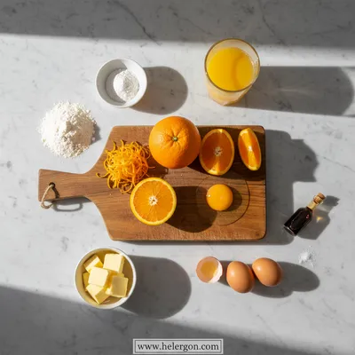 Orange Loaf Cake - cooking process