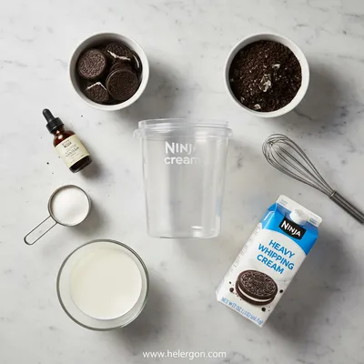Oreo Cookie Ice Cream – Quick & Creamy Ninja Creami - cooking process