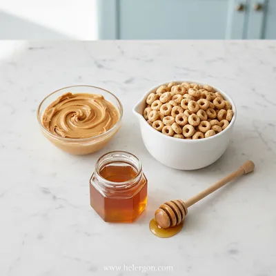Easy Peanut Butter Cheerio Bars - cooking process