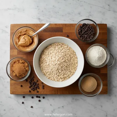 Peanut Butter Oatmeal Chocolate Chip Cookies - cooking process
