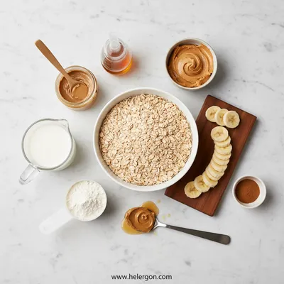 Easy Peanut Butter Protein Oatmeal Cups - cooking process