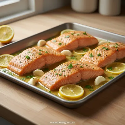 Sheet Pan Lemon Garlic Butter Salmon
