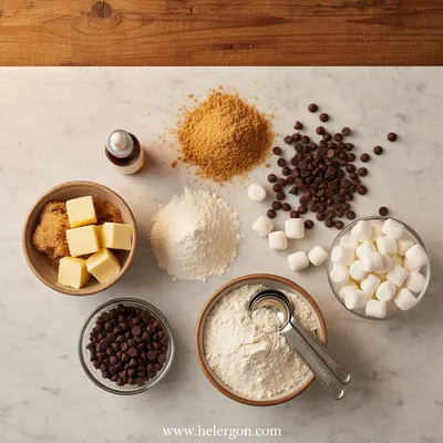 Smores Cookie Bars - cooking process