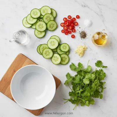 Spicy Cucumber Salad – Quick & Simple Recipe - cooking process