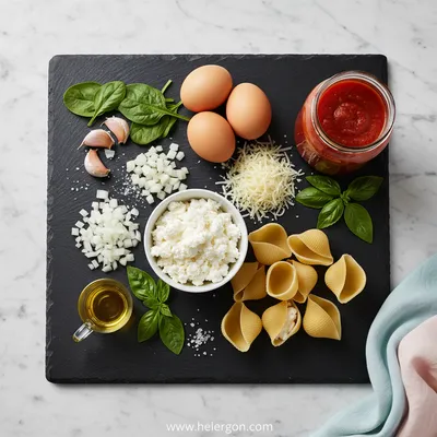 Spinach and Ricotta Stuffed Shells – Easy Veggie Dinner - cooking process