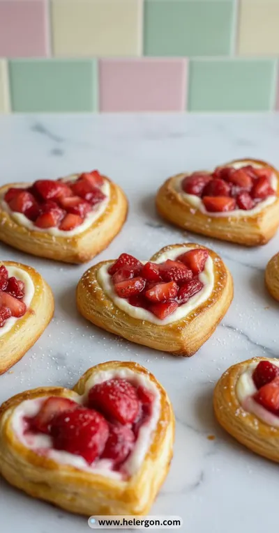 Strawberry Cream Cheese Heart Danishes