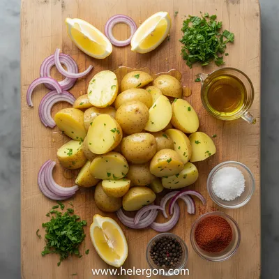 Sumac Potato Salad - cooking process