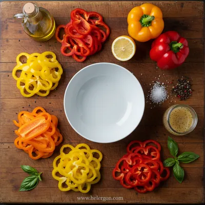 Sweet Pepper Salad – Quick & Simple Recipe - cooking process