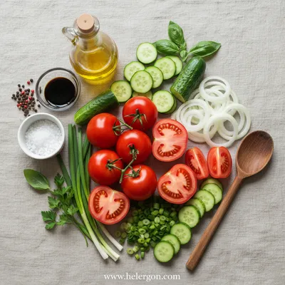Tomato, Cucumber, and Onion Salad - cooking process