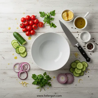 Tomato Cucumber Salad Recipe - cooking process