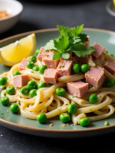Tuna Pasta Salad With Peas - ready to serve