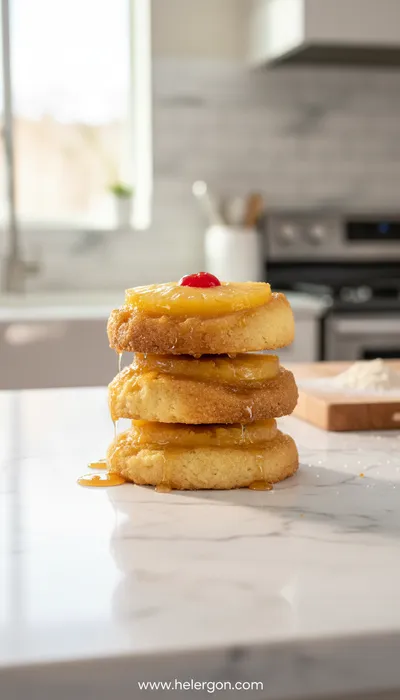 Upside Down Cake Pineapple Sugar Cookies