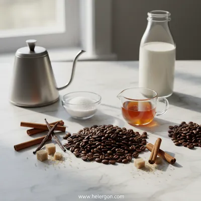 Vanilla Cinnamon Latte - cooking process