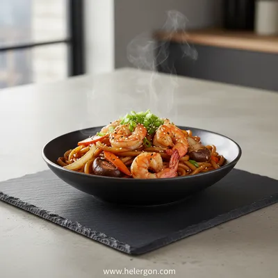 Yaki Udon with Shrimp – Quick Japanese Stir-Fry