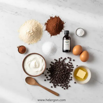 Zero Sugar Brownies with Greek Yogurt - cooking process